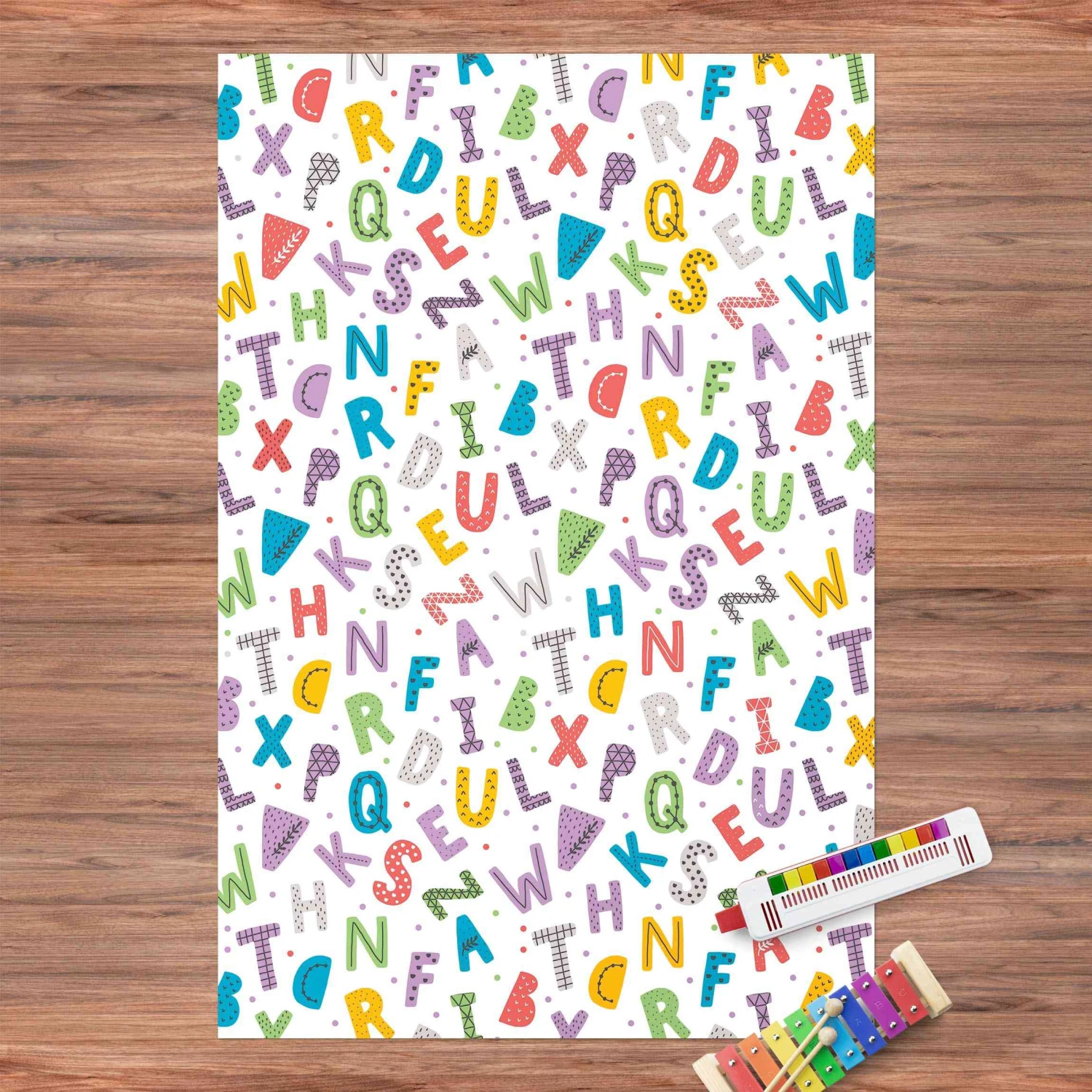 Bilderwelten Alphabet mit Herzen und Punkten in Bunt - 40 x 60 cm - Durchmesser: 60 cm 3 Bilderwelten Alphabet mit Herzen und Punkten in Bunt - 40 x 60 cm - Durchmesser: 60 cm – Bild 3