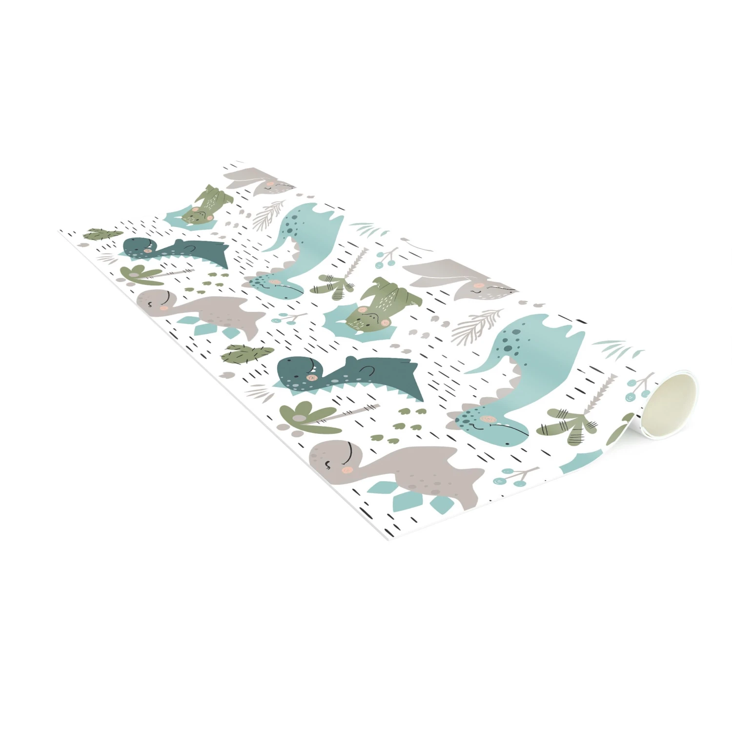 Bilderwelten Dinosaurier mit Palmen und Kakteen - 160 x 160 cm - Durchmesser: 160 cm 6 Bilderwelten Dinosaurier mit Palmen und Kakteen - 160 x 160 cm - Durchmesser: 160 cm – Bild 6