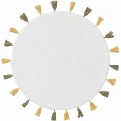 Benuta Kinderteppich Malu - Gelb - Grün - 120 x 120 cm - Durchmesser: 120 cm