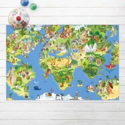 Bilderwelten Great and funny Worldmap - 120 x 80 cm - Durchmesser: 80 cm 9 Bilderwelten Great and funny Worldmap - 120 x 80 cm - Durchmesser: 80 cm -Teppiche populaire boutique b5f28d687b9b4ebdbeeee6570c890d2b