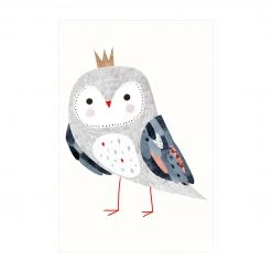 Bilderwelten Gekrönte Eule Hell - 120 x 180 cm - Durchmesser: 180 cm