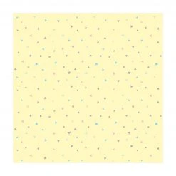 Bilderwelten Bunte Pastelldreiecke auf Gelb - 160 x 160 cm - Durchmesser: 160 cm