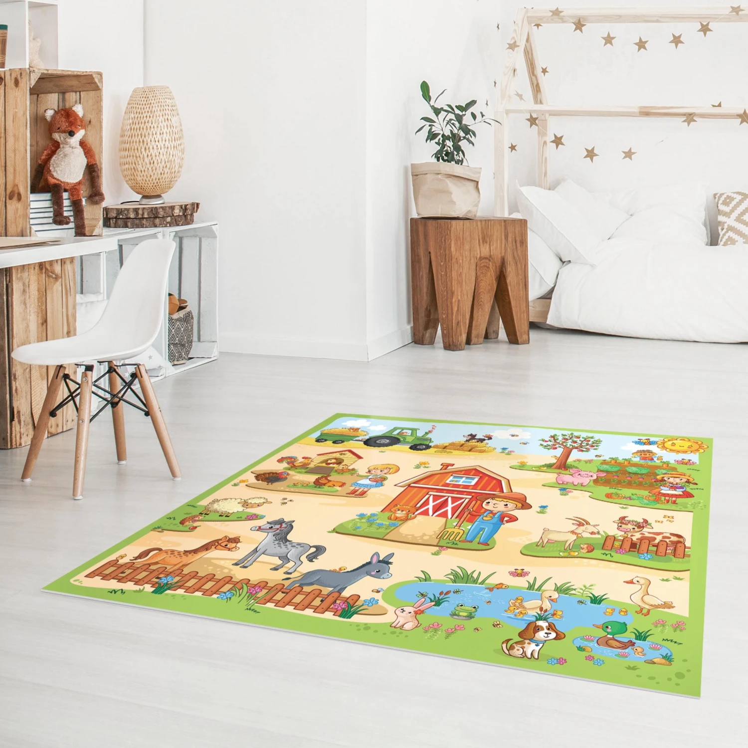 Bilderwelten Bauernhof - Landarbeit macht Spaß - 240 x 240 cm - Durchmesser: 240 cm 4 Bilderwelten Bauernhof - Landarbeit macht Spaß - 240 x 240 cm - Durchmesser: 240 cm – Bild 4