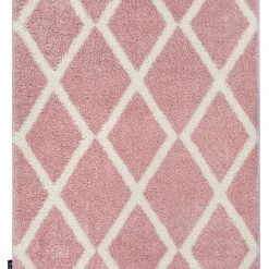 RugsX Teppich BERBER TROIK A0010 rosa / weiß - 160 x 220 cm