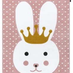 RugsX Kinderteppich PETIT BUNNY HASE rosa - 160 x 220 cm