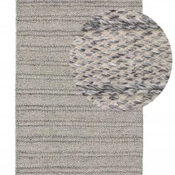 Benuta Teppich aus recyceltem Material Rene - Grau - 120 x 170 cm