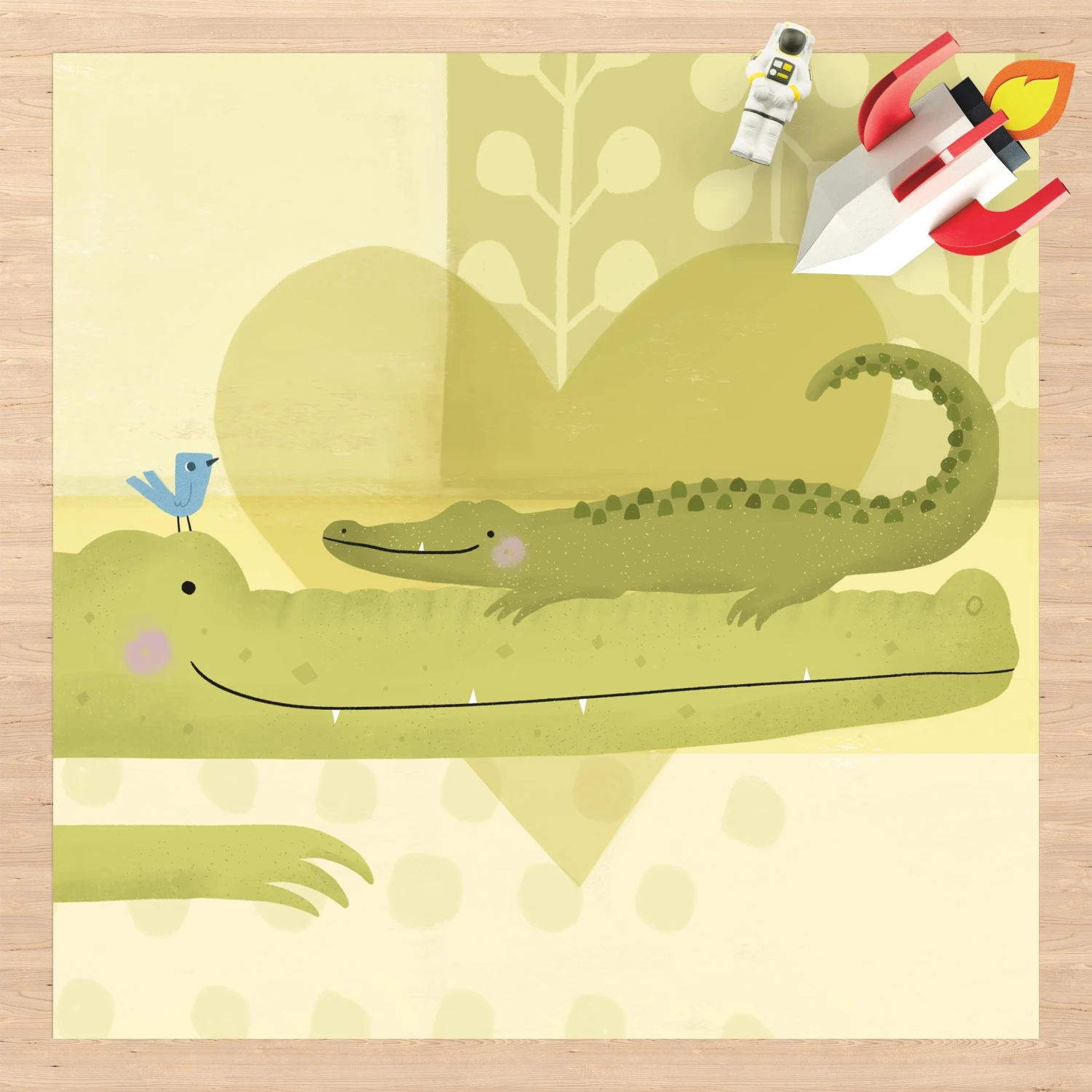 Bilderwelten Mama und ich - Krokodile - 80 x 80 cm - Durchmesser: 80 cm 2 Bilderwelten Mama und ich - Krokodile - 80 x 80 cm - Durchmesser: 80 cm – Bild 2