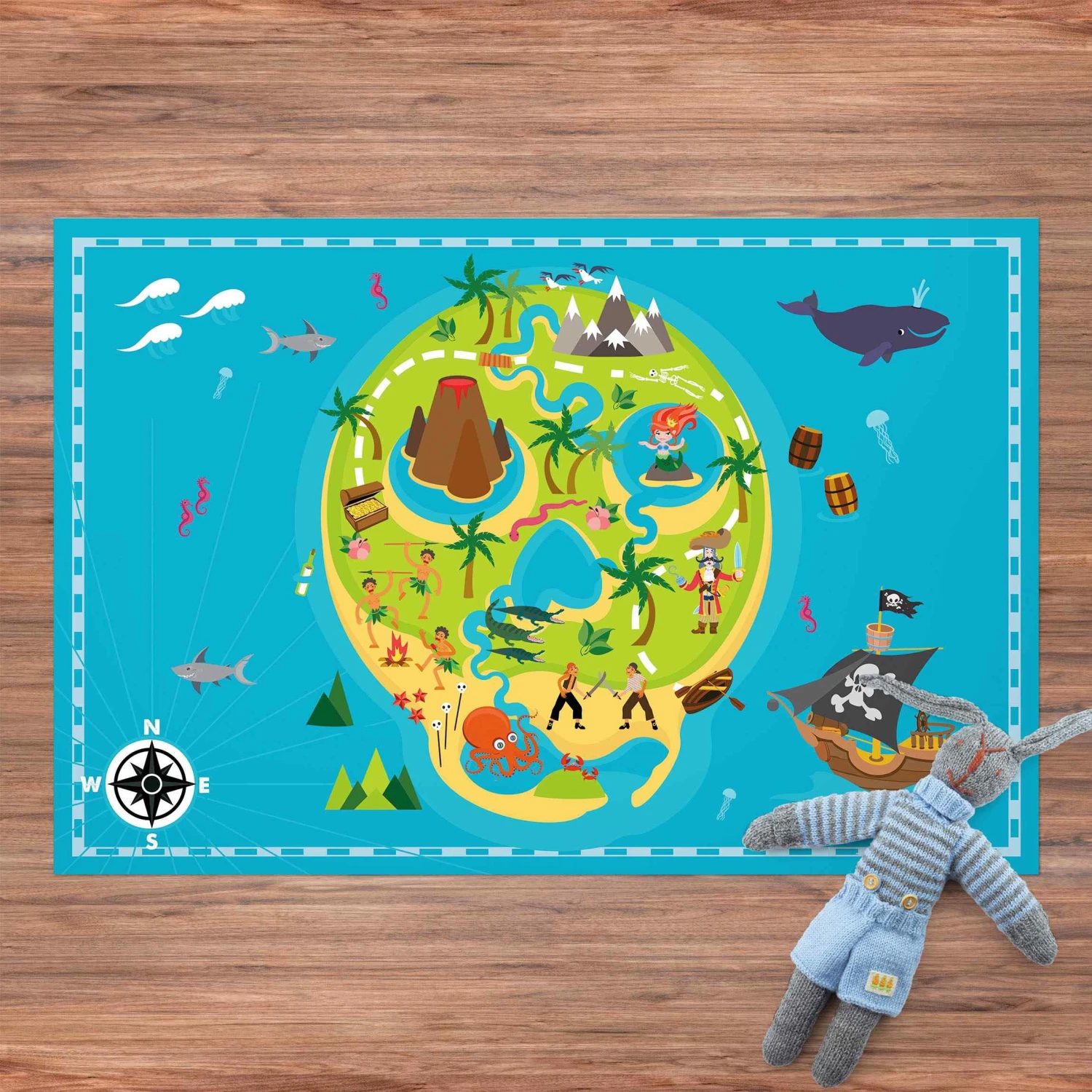 Bilderwelten Willkommen auf der Pirateninsel - 240 x 160 cm - Durchmesser: 160 cm 5 Bilderwelten Willkommen auf der Pirateninsel - 240 x 160 cm - Durchmesser: 160 cm – Bild 5