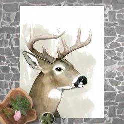 Bilderwelten Waldfreunde - Hirsch - 105 x 140 cm - Durchmesser: 140 cm -Teppiche populaire boutique ee2db7da67da4ccb9e01f513e349dc58