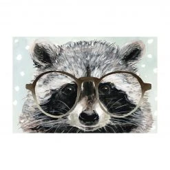 Bilderwelten Bebrillte Tiere - Waschbär - 60 x 40 cm - Durchmesser: 40 cm