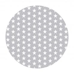 Bilderwelten Weiße Sterne auf grauem Hintergrund - 160 x 160 cm - Durchmesser: 160 cm