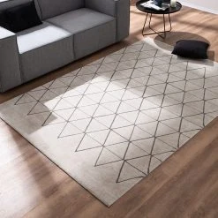 Top Square Kurzflorteppich Opus - Creme - 160 x 230 cm -Teppiche populaire boutique hochflorteppich opus mischgewebe creme 160 x 230 cm 4384204