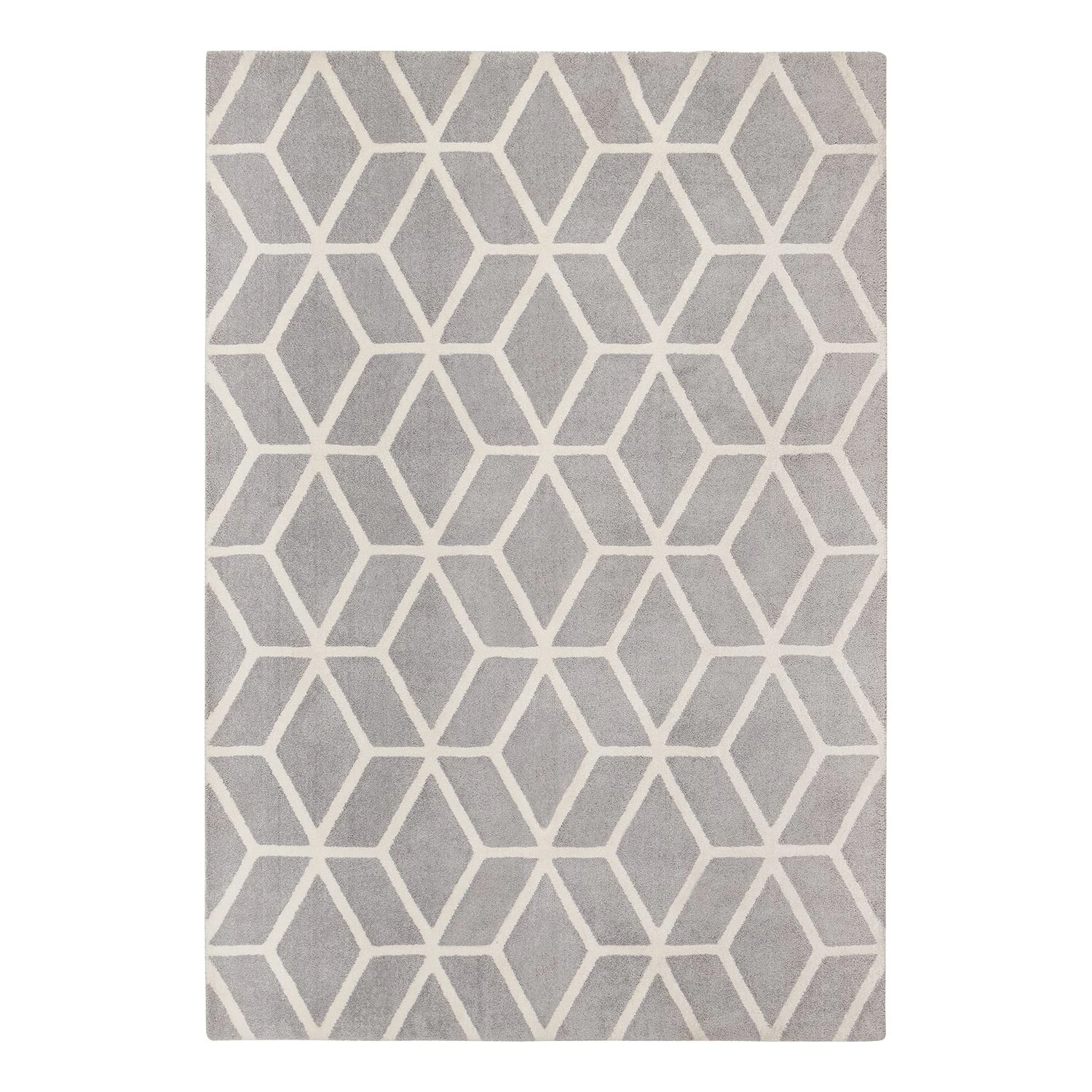 Top Square Teppich Play III - Grau / Creme - 160 x 230 cm 1 Top Square Teppich Play III - Grau / Creme - 160 x 230 cm